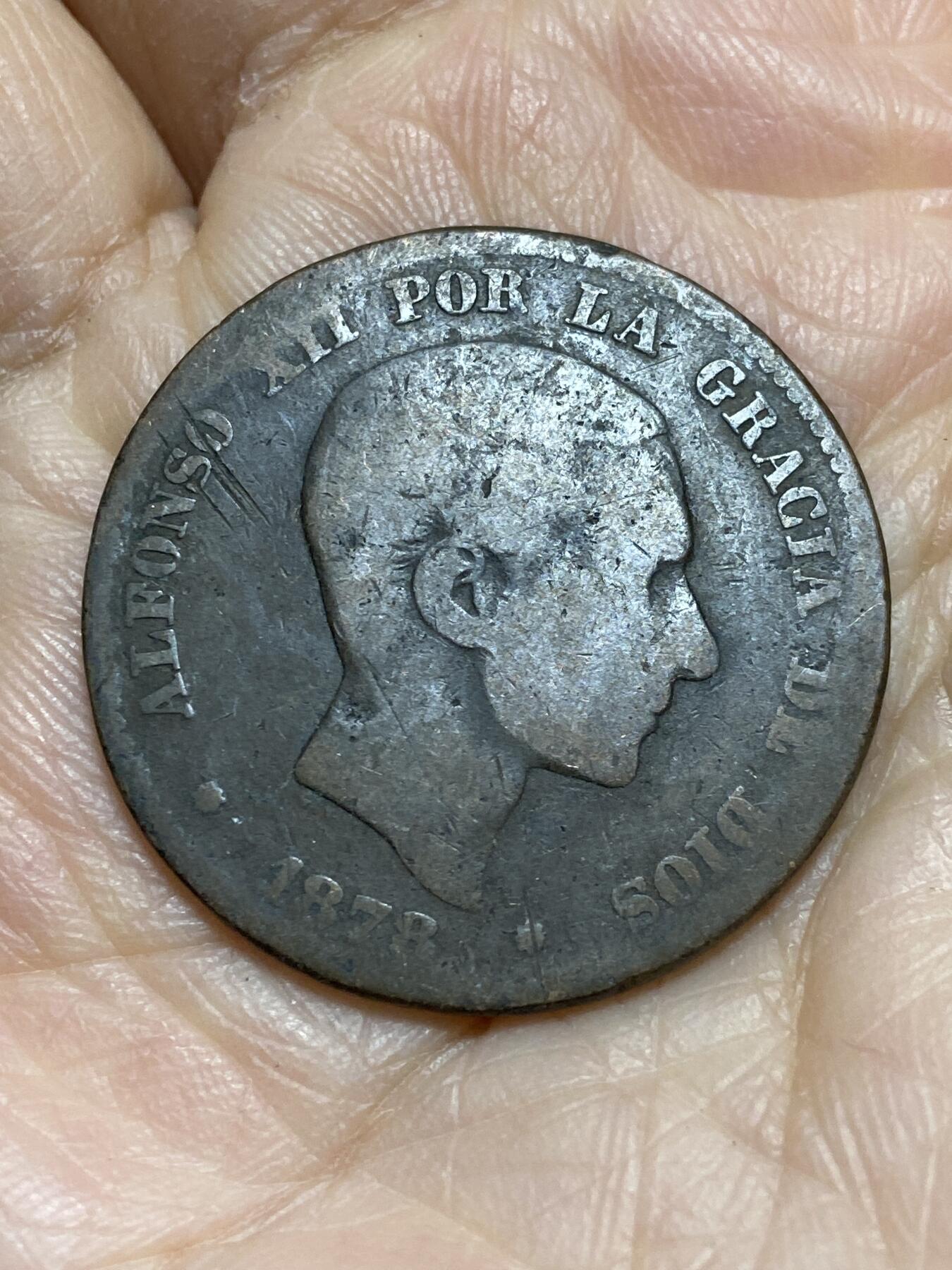 2025年第一百二十一场(总第一百四十七场）外国好品散币(免佣金) 西班牙王国1878年10分(阿方索十二世时期)