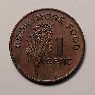 布加迪🐬～世界钱币(上海)🌾第 256 期 /  各国套币和散币 - 斐济🇫🇯 1980年 1分 FAO纪念币