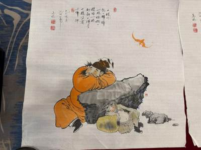 大连首届红藏暨第十一届全国连交会 连环画拍卖 - 2025 王孟褆手绘画 酒醉钟馗 4尺