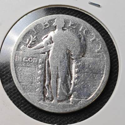 KK钱币收藏小铺  第363场  2月预留时间 周末发货 -  美国站人飞鹰25分银币