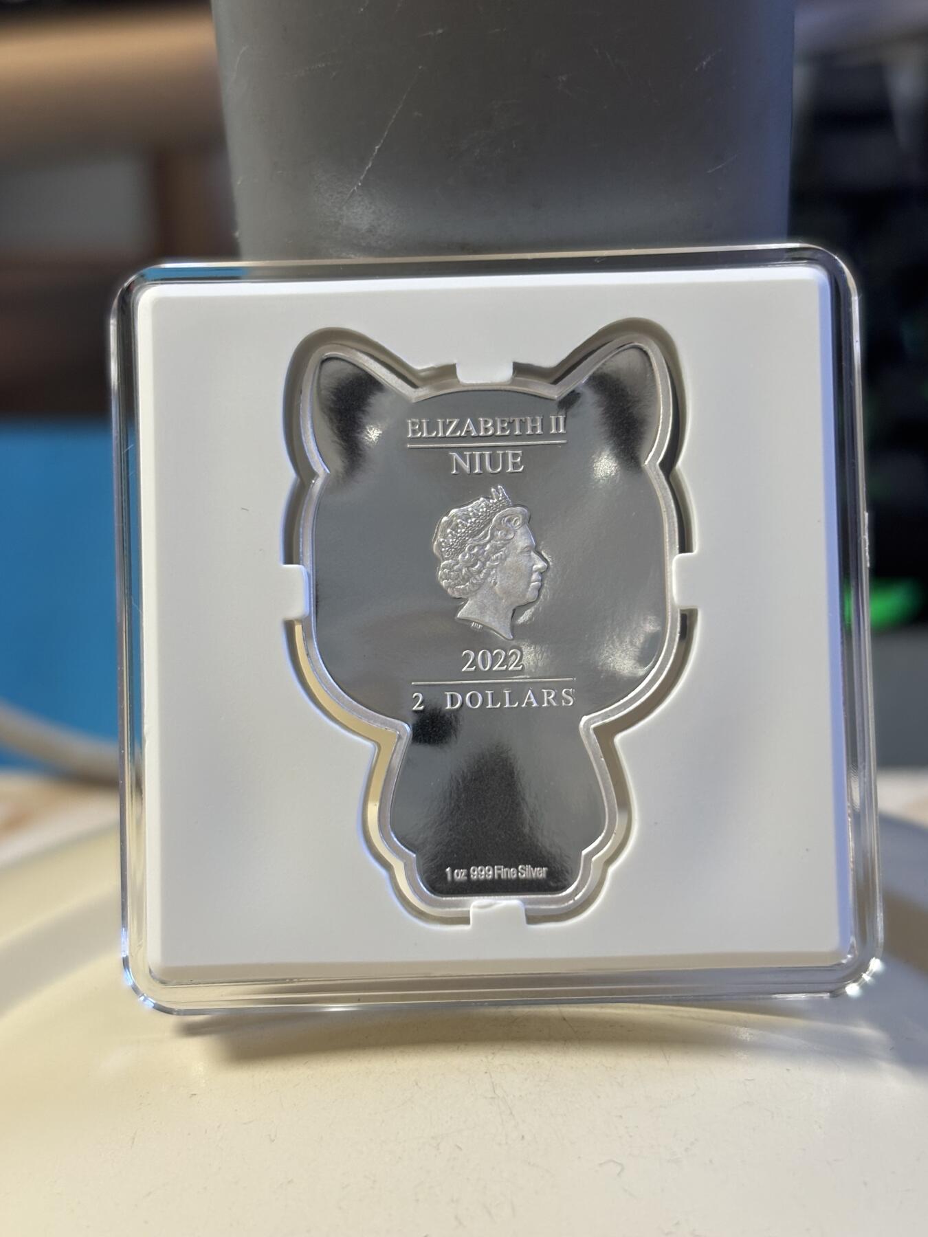 第180期拍卖【长期征集拍品】【北京币展专场】 纽埃2022年Chibi中国生肖系列虎年1盎司纪念彩银币，999银，发行2000枚