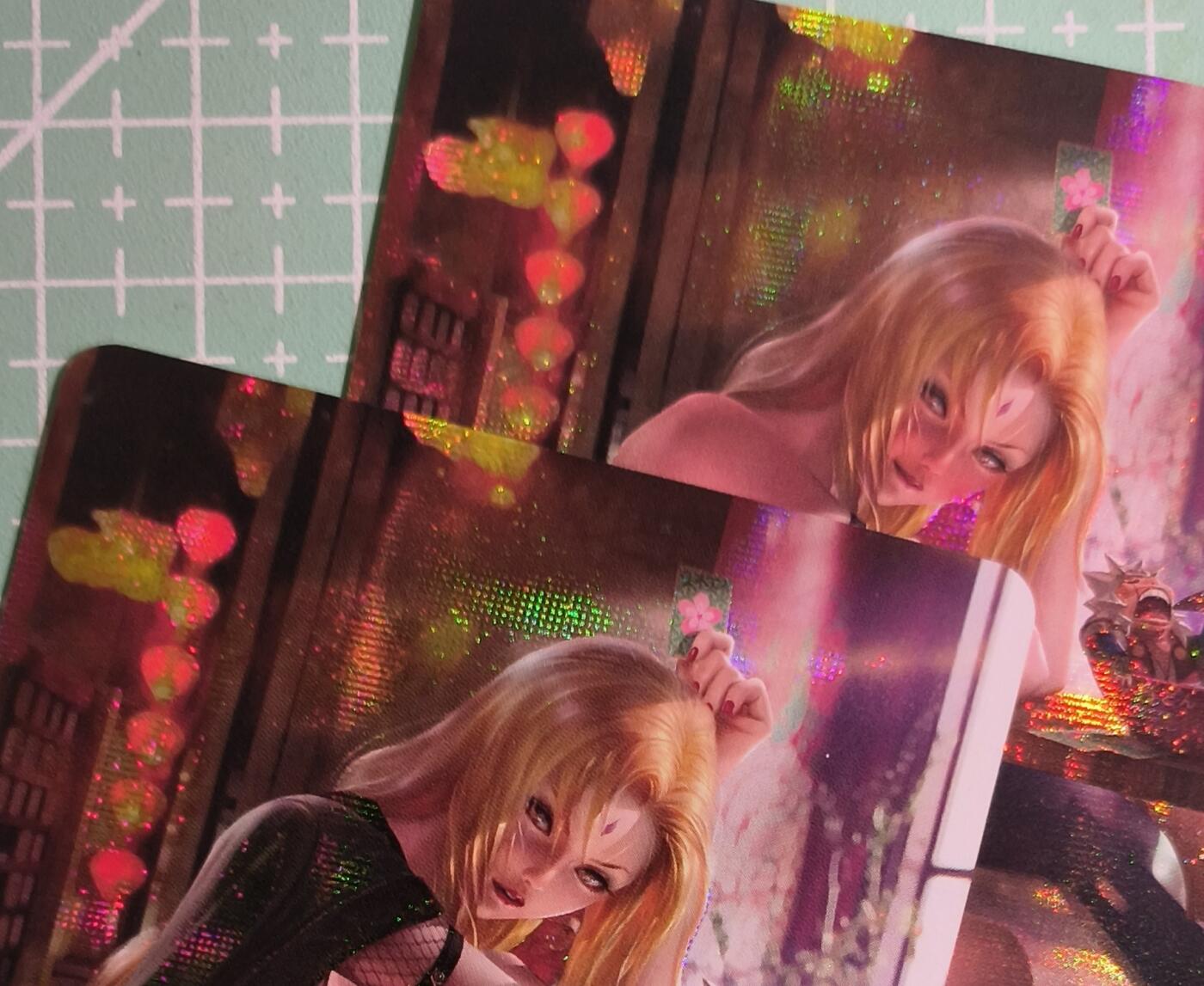 C先生卡牌 第15期 元集纪·刷子签·罐儿签·毒瘤签(持续收拍品中...) 【纱布闪】冰狗卡牌《纲手》双服饰 艺术卡