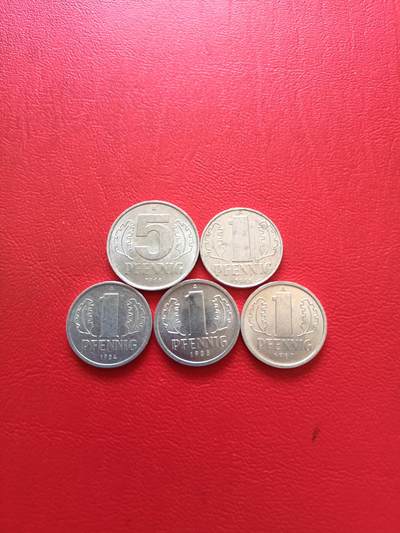 【云涧收藏】第七十六场 - 民主德国芬尼5枚