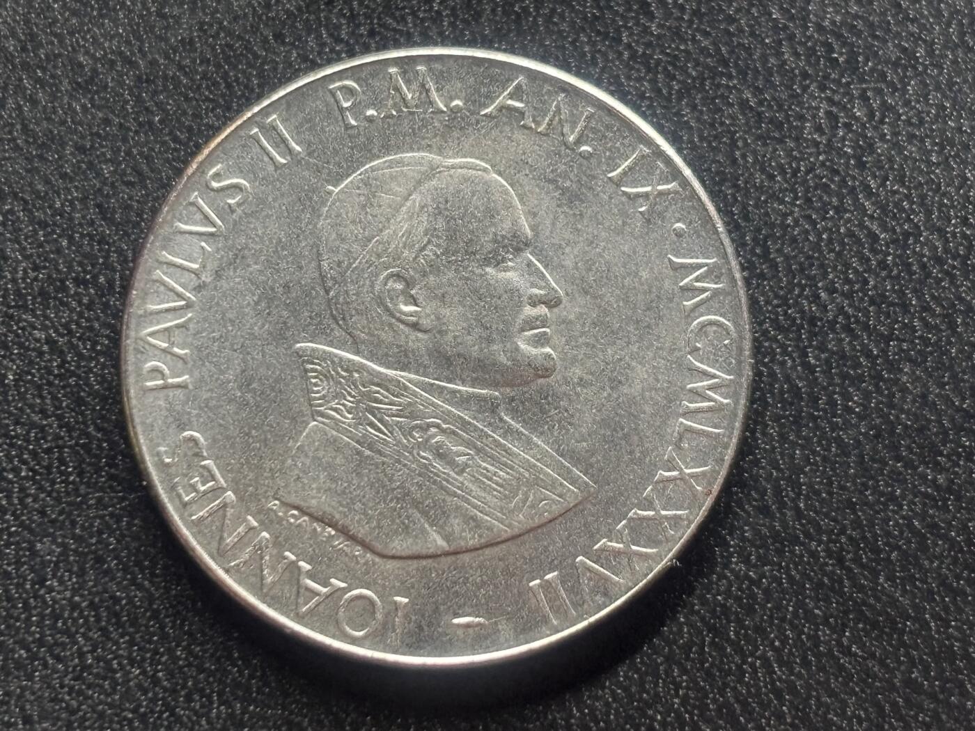 邮泉阁限时拍卖第三十四场 圣马力诺、梵蒂冈、意大利硬币专场（硬币在国外。请付邮费6元。） 梵蒂冈教宗若望保禄二世1984年100里拉