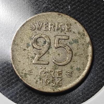 KK钱币收藏小铺  第363场  2月预留时间 周末发货 -  1956瑞典25欧尔银币