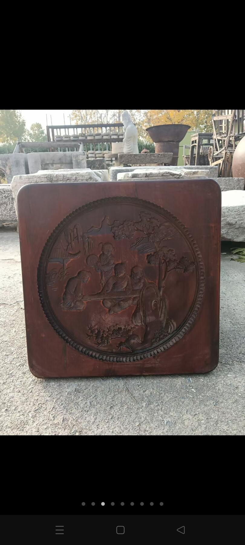 一木整挖的人物磨具摆件，尺寸50见方