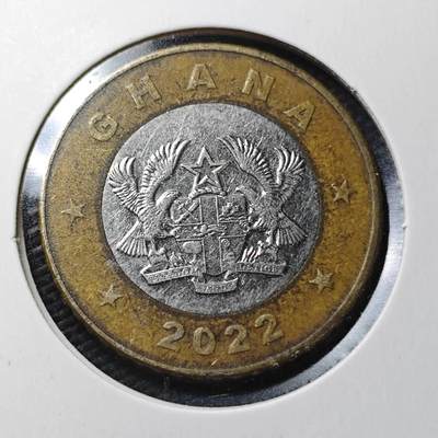 KK钱币收藏小铺  第362场  2月预留时间 周末发货 -  2011加纳1塞地双色币