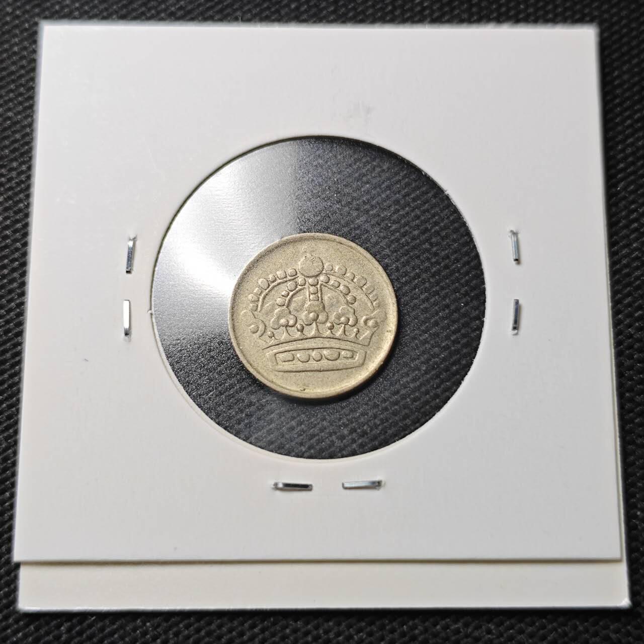 KK钱币收藏小铺  第363场  2月预留时间 周末发货  1960瑞典10欧尔银币