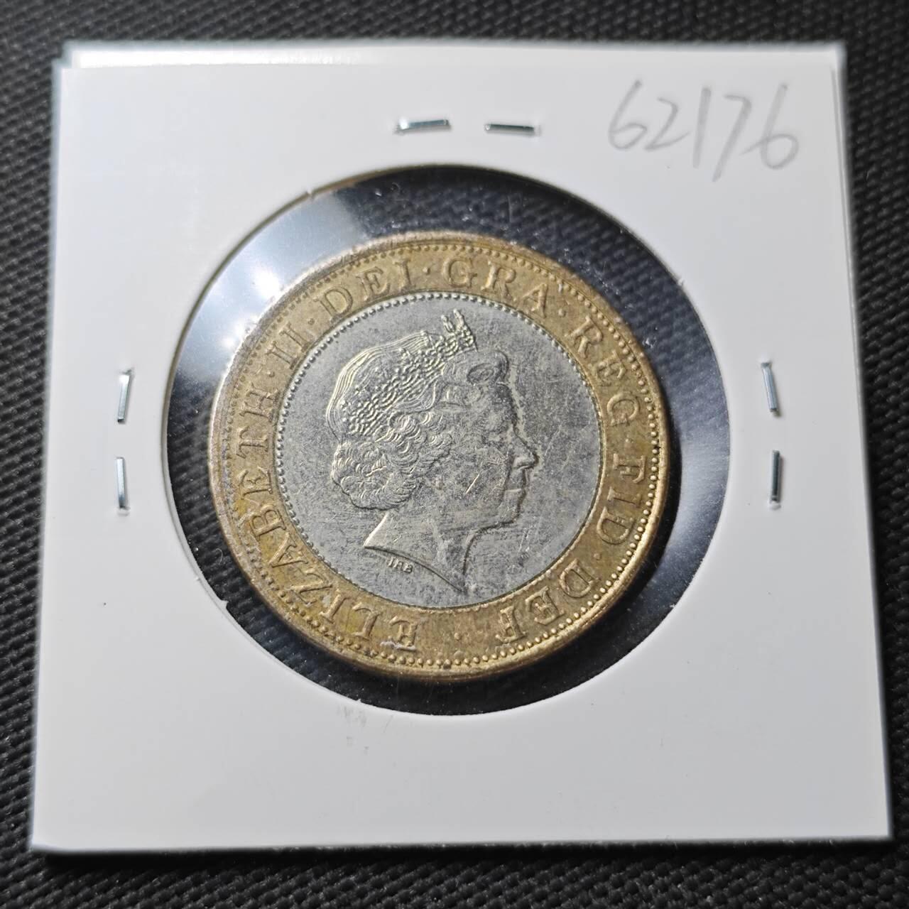 KK钱币收藏小铺  第362场  2月预留时间 周末发货  英国2镑双色币