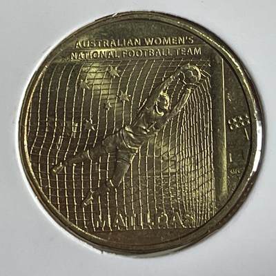 【澳大利亚硬币】限时专场 - 澳大利亚1 澳元女足主题纪念币一枚