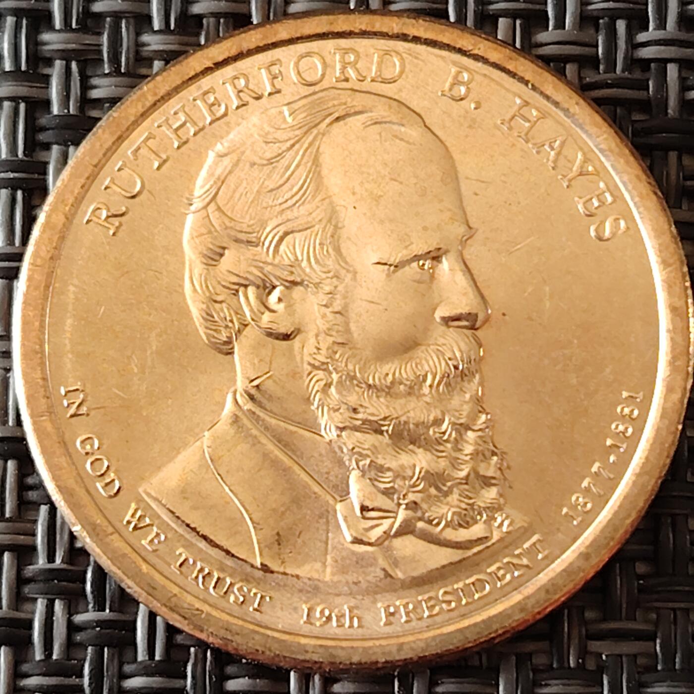 布加迪🐬～世界钱币(上海)🌾第 256 期 /  各国套币和散币 美国🇺🇸总统币 1元 第19届 卢瑟福·B·海耶斯(1877-1881)