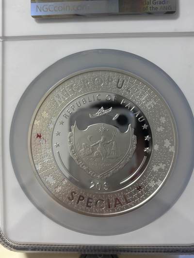 帕劳2023年拼图系列6创造亚当5盎司纪念银币NGC-PF70首原盒证书，999银，发行499枚