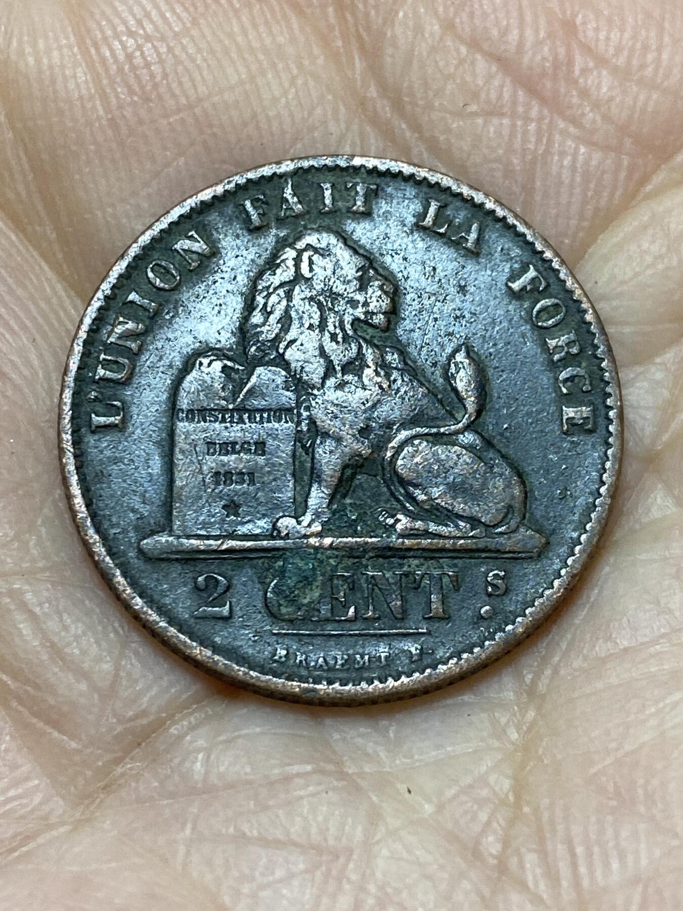 2025年第一百二十一场(总第一百四十七场）外国好品散币(免佣金) 比利时🇧🇪1875年2分(利奥波德二世时期)