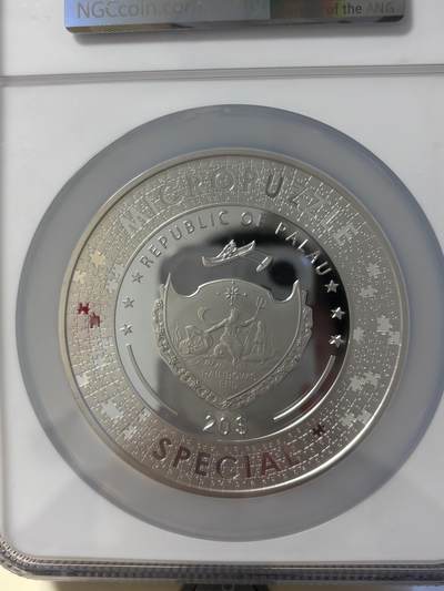 帕劳2023年拼图系列6创造亚当5盎司纪念银币NGC-PF70首原盒证书，999银，发行499枚