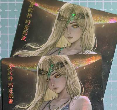 C先生卡牌 第15期 元集纪·刷子签·罐儿签·毒瘤签(持续收拍品中...) - 【纱布闪】冰狗卡牌《女武神》双服饰 艺术卡