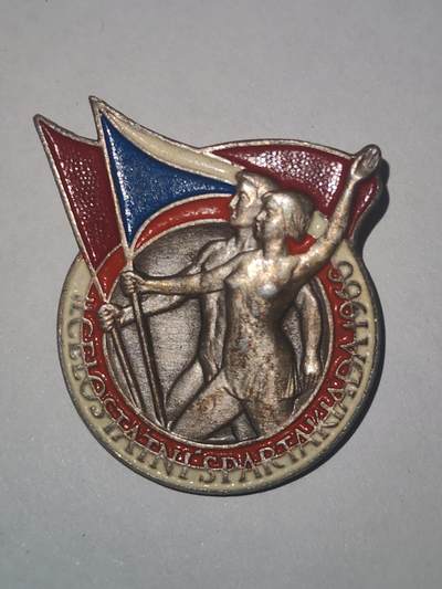 韵星假日精品2025秋季军品类拍卖会-- Rimey Holidays Boutique 2025 Autumn Militaria Sale - 捷克斯洛伐克1960全国斯巴达克运动会工作人员证章