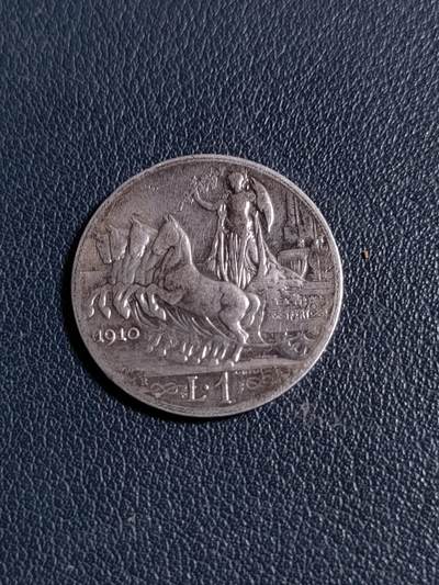 世界各国银币章专场（第23场） - 1910年意大利伊曼纽尔三世1里拉银币