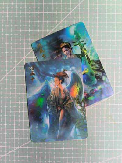 C先生卡牌 第15期 元集纪·刷子签·罐儿签·毒瘤签(持续收拍品中...) - 【彩闪】燎原早期《封神》胡喜媚+王贵人 艺术卡