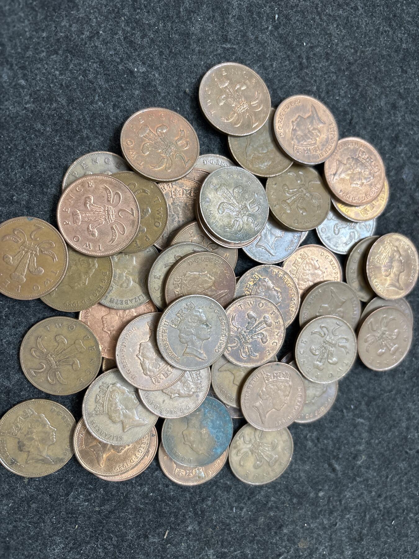 文馨钱币收藏第 278 场，银元，纸币，铜章场 长期接收代拍品 英国女王 2 便士 52 枚