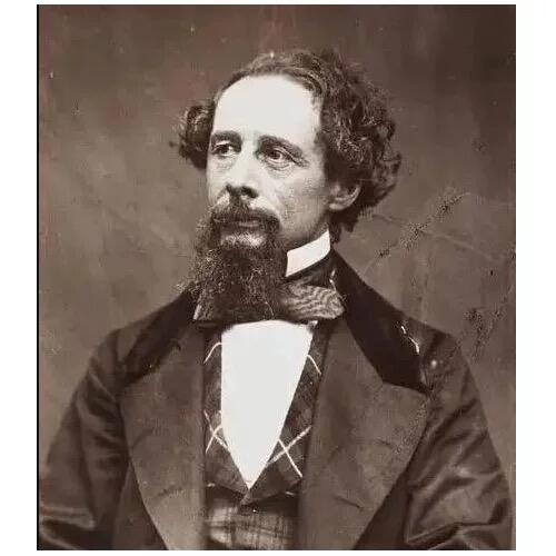 英国1870年 大文豪狄更斯高浮雕精制大铜章 40MM