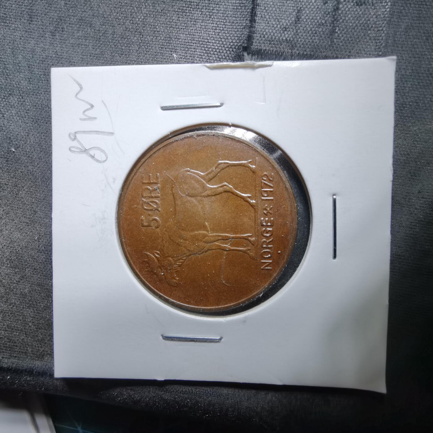 沼泽如烟--第889场 挪威1972年5欧尔