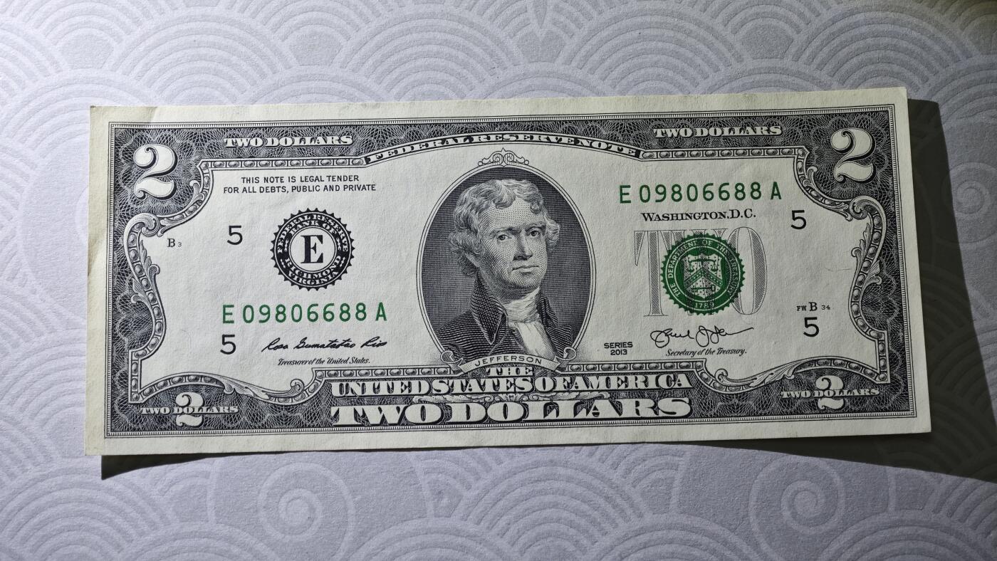 2元美金 圆圆倒置号88尾+999倒置豹子号 共2张