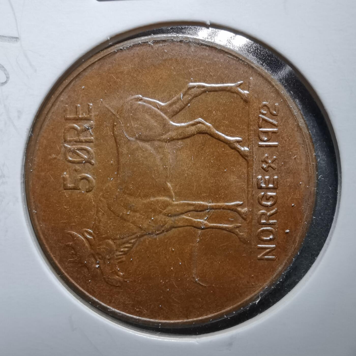 沼泽如烟--第889场 挪威1972年5欧尔