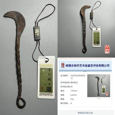 定价杂件交易 - 清代铁刀17厘米超长