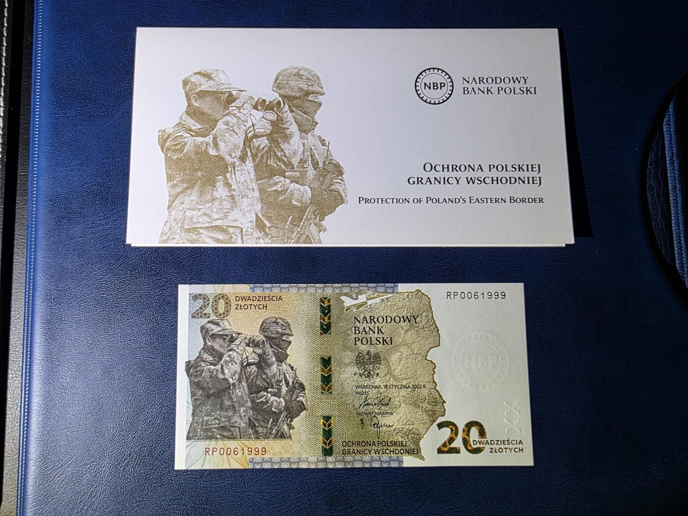 叁拾收藏第33期 波兰20  保卫东部边界纪念钞  倒置豹子号999  UNC