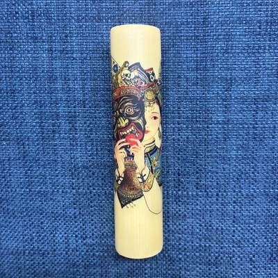 听雨轩（15） - 实心玉竹彩绘封釉藏传扎基拉姆 2*10 （图一单根）