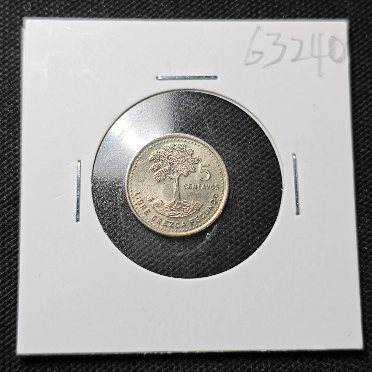 KK钱币收藏小铺  第363场  2月预留时间 周末发货  1987危地马拉5分 好品