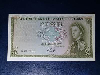叁拾收藏第33期 - 马耳他戎装女王1镑  UNC--