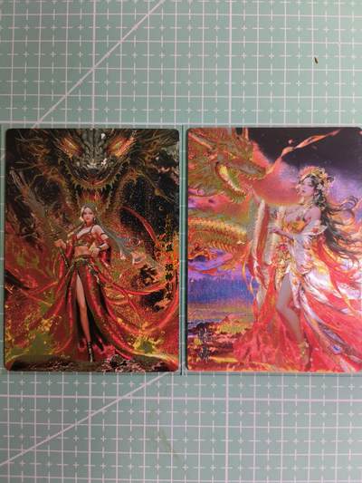 C先生卡牌 第15期 元集纪·刷子签·罐儿签·毒瘤签(持续收拍品中...) - 【粗闪】奇点卡牌《盲包系列》龙族 2张