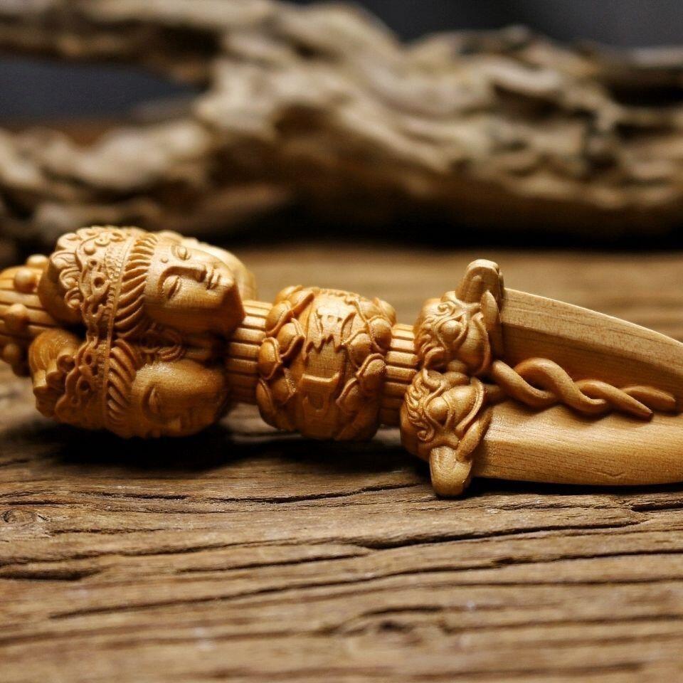 听雨轩（16）木雕 崖柏木雕雕刻金刚杵 11cm