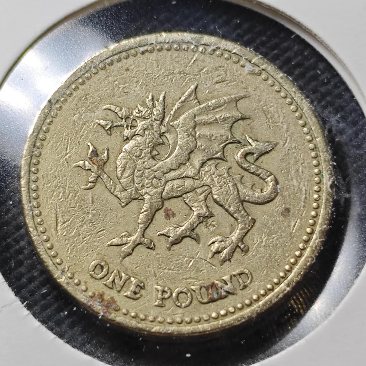 KK钱币收藏小铺  第363场  2月预留时间 周末发货  英国1镑 龙