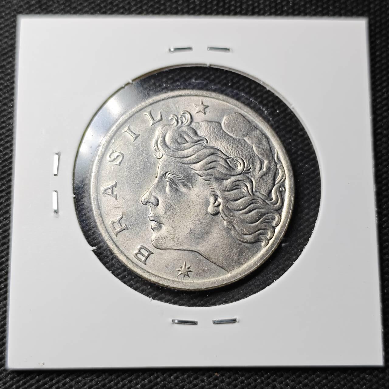 KK钱币收藏小铺  第363场  2月预留时间 周末发货  1976巴西1克鲁塞罗 好品