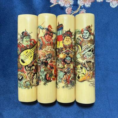 听雨轩（15） - 实心彩绘玉竹  四大天王 2*10cm