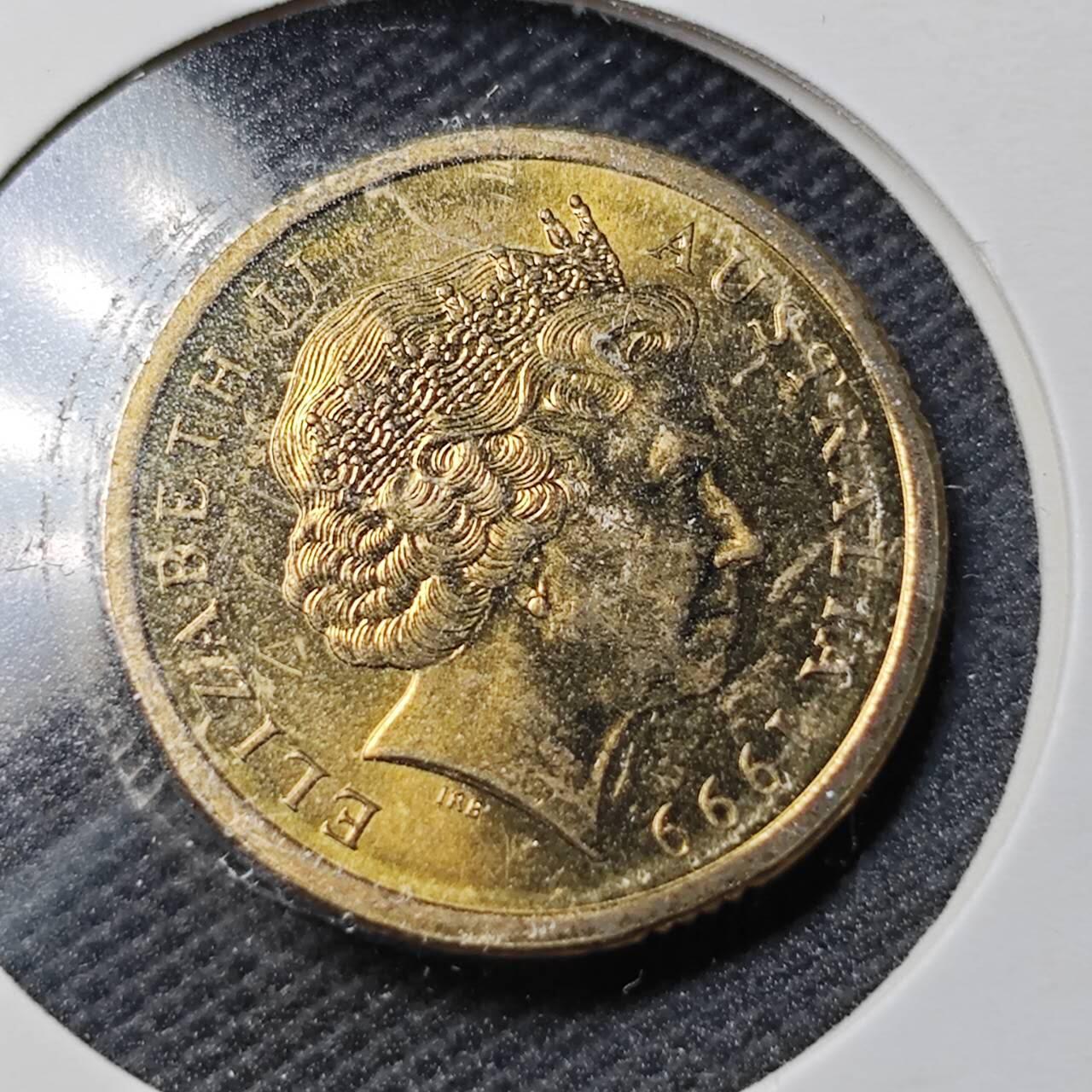 KK钱币收藏小铺  第363场  2月预留时间 周末发货  1999澳大利亚2元 好品