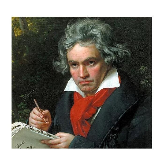 德国1827年 大音乐家贝多芬高浮雕精制大铜章 40MM