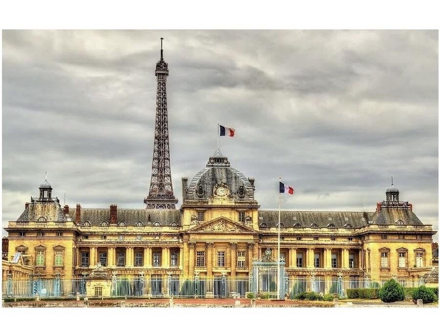 【艺术】法国艺术大章 纪念1769年 路易十五建立巴黎军校 高浮雕精制超大铜章 65MM 133克