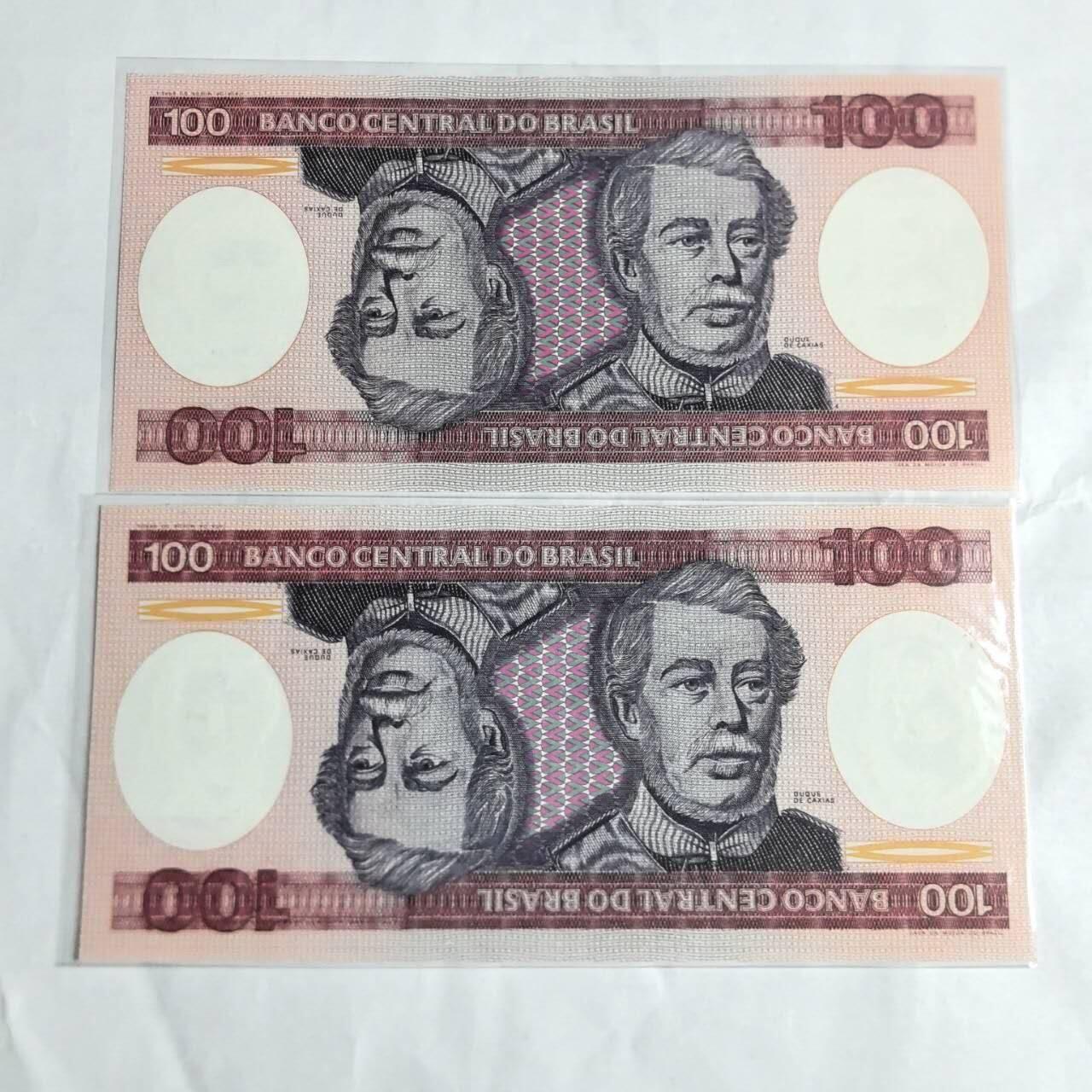 各国外币第97期 大部分全新 巴西100克鲁塞罗 2张全新
