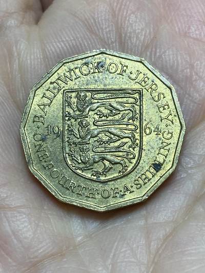 2025年第一百二十一场(总第一百四十七场）外国好品散币(免佣金) - 英属泽西岛🇯🇪1964年1/4先令