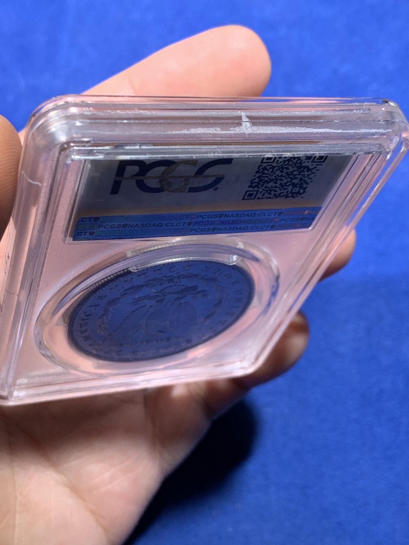 《竞宝斋》第434场 周日，周一2场连拍 （全场包邮） PCGS MS65 美国 1881年 摩根一美元 大银币 转光不错 细节见图