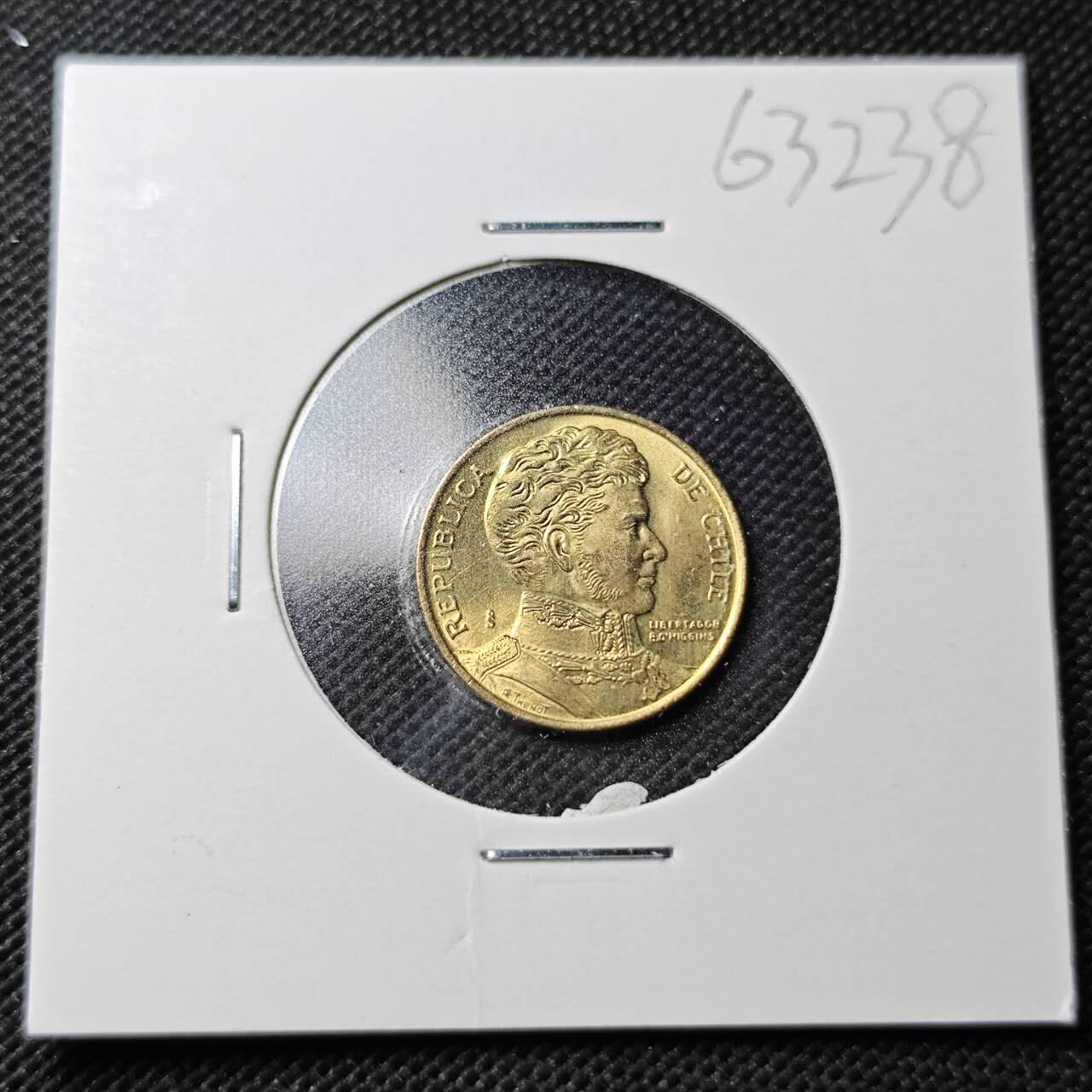 KK钱币收藏小铺  第363场  2月预留时间 周末发货 1990 智利1比索铜币 好品