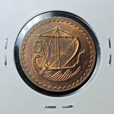 KK钱币收藏小铺  第363场  2月预留时间 周末发货 -  1980塞浦路斯5分铜币