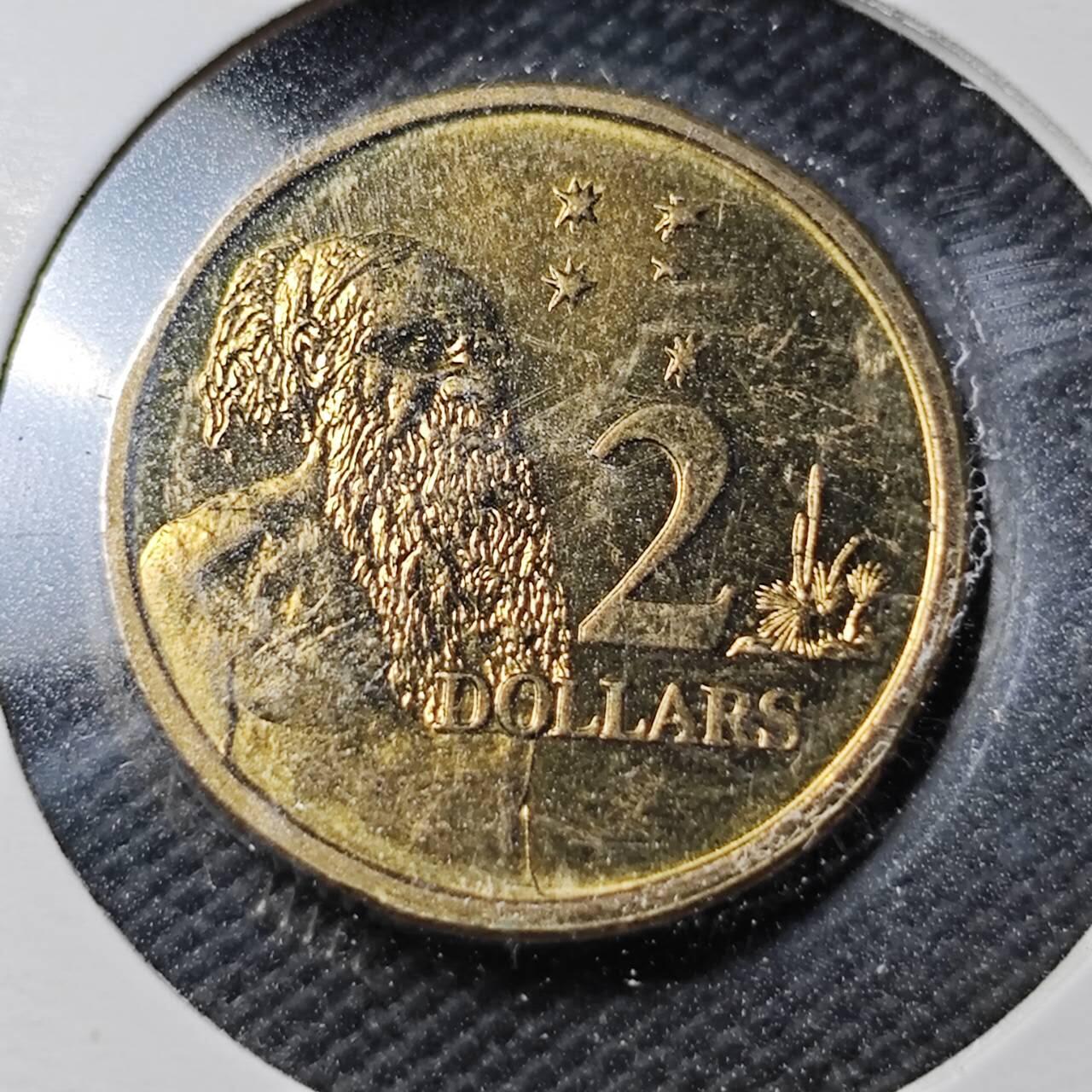 KK钱币收藏小铺  第363场  2月预留时间 周末发货  1999澳大利亚2元 好品