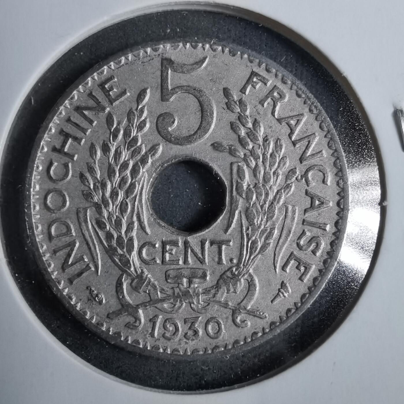 沼泽如烟--第889场 法属印度支那1930年五分