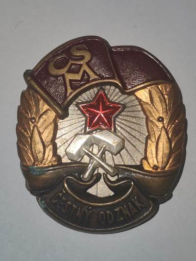 韵星假日精品2025秋季军品类拍卖会-- Rimey Holidays Boutique 2025 Autumn Militaria Sale -  捷克斯洛伐克共青团第一版荣誉成员证章