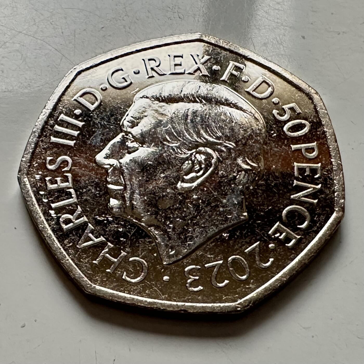 🌹外币初藏🌹🐯2025年第123场  每周二四六晚8️⃣点 接代拍 英国2023年50便士a