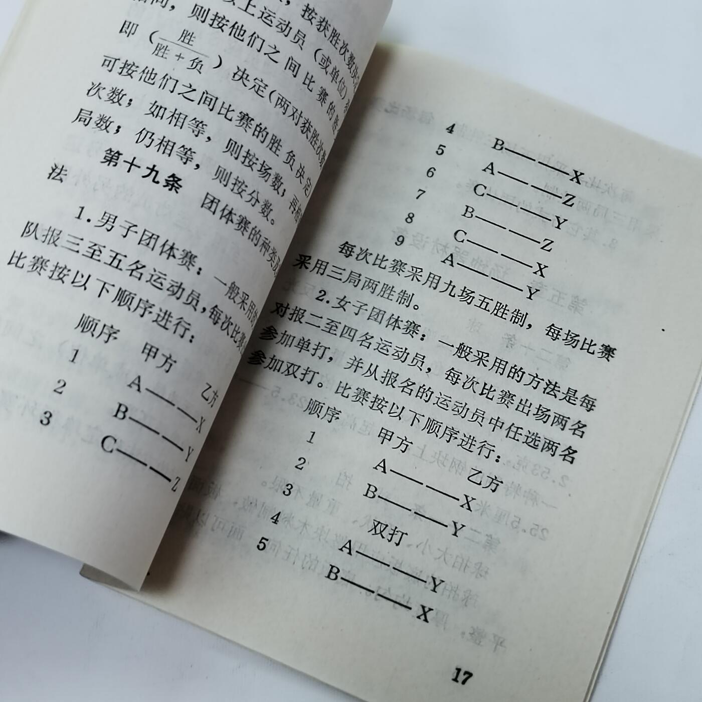 PCAI钱币5-581  各种杂項小专场 1973乒乓球竞赛规则